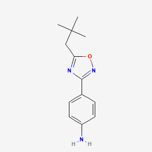 4-[5-(2,2-Dimethylpropyl)-1,2,4-oxadiazol-3-yl]aniline