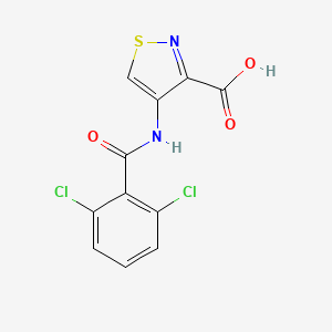 molecular formula C11H6Cl2N2O3S B13871792 4-(2,6-Dichloro-benzoylamino)-isothiazole-3-carboxylic acid 