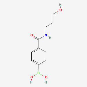molecular formula C10H14BNO4 B1387183 (4-((3-Hydroxypropyl)carbamoyl)phenyl)boronic acid CAS No. 913835-29-7