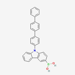 molecular formula C30H22BNO2 B13871835 [9-[4-(4-Phenylphenyl)phenyl]carbazol-3-yl]boronic acid 