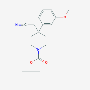 molecular formula C19H26N2O3 B13871837 Tert-butyl 4-(cyanomethyl)-4-(3-methoxyphenyl)piperidine-1-carboxylate CAS No. 716361-92-1