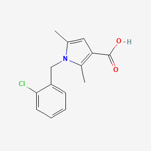 1-[(2-Chlorophenyl)methyl]-2,5-dimethylpyrrole-3-carboxylic acid