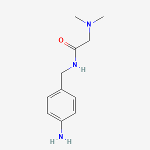 molecular formula C11H17N3O B13871851 N-[(4-aminophenyl)methyl]-2-(dimethylamino)acetamide CAS No. 925920-83-8