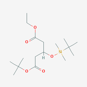 5-O-tert-butyl 1-O-ethyl 3-[tert-butyl(dimethyl)silyl]oxypentanedioate