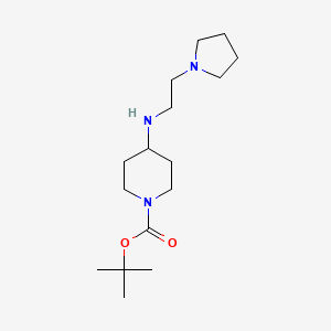 molecular formula C16H31N3O2 B13871867 4-(2-Pyrrolidin-1-ylethylamino)piperidine-1-carboxylic acid tert-butyl ester 