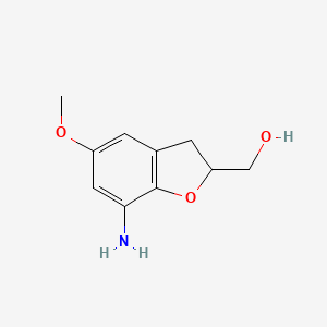 molecular formula C10H13NO3 B13871870 (7-Amino-5-methoxy-2,3-dihydro-1-benzofuran-2-yl)methanol 