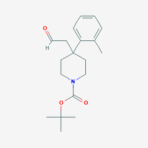 Tert-butyl 4-(2-methylphenyl)-4-(2-oxoethyl)piperidine-1-carboxylate