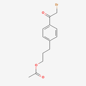 molecular formula C13H15BrO3 B13871886 3-[4-(2-Bromoacetyl)phenyl]propyl acetate 