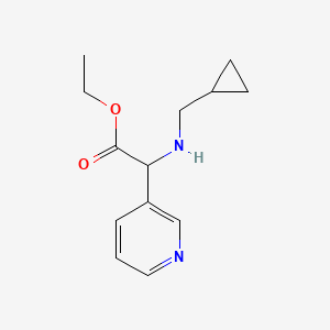 Ethyl 2-(cyclopropylmethylamino)-2-pyridin-3-ylacetate