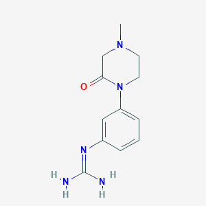 molecular formula C12H17N5O B13871902 2-[3-(4-Methyl-2-oxopiperazin-1-yl)phenyl]guanidine 