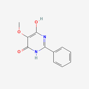 molecular formula C11H10N2O3 B13871946 5-Methoxy-2-phenylpyrimidine-4,6-diol 