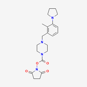 (2,5-Dioxopyrrolidin-1-yl) 4-[(2-methyl-3-pyrrolidin-1-ylphenyl)methyl]piperazine-1-carboxylate