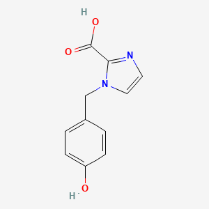 molecular formula C11H10N2O3 B13871966 1-[(4-Hydroxyphenyl)methyl]imidazole-2-carboxylic acid 