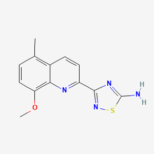 molecular formula C13H12N4OS B13871968 3-(8-Methoxy-5-methylquinolin-2-yl)-1,2,4-thiadiazol-5-amine CAS No. 1179360-26-9