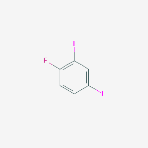 molecular formula C6H3FI2 B13871972 1-Fluoro-2,4-diiodobenzene 