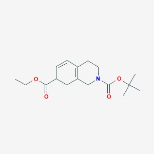 molecular formula C17H25NO4 B13871977 2-O-tert-butyl 7-O-ethyl 3,4,7,8-tetrahydro-1H-isoquinoline-2,7-dicarboxylate 