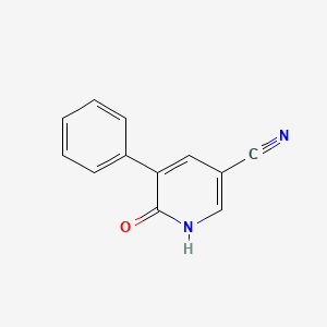 molecular formula C12H8N2O B13871993 6-Oxo-5-phenyl-1,6-dihydropyridine-3-carbonitrile CAS No. 790659-87-9