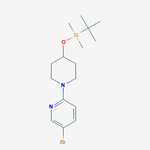 5-Bromo-2-(4-{[tert-butyl(dimethyl)silyl]oxy}piperidin-1-yl)pyridine