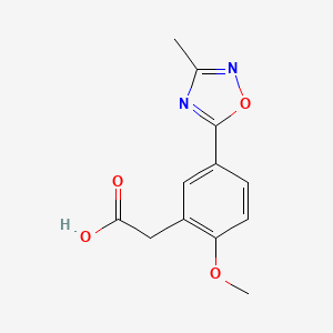 [2-Methoxy-5-(3-methyl-1,2,4-oxadiazol-5-yl)phenyl]acetic acid