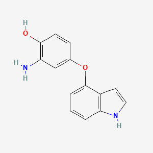 molecular formula C14H12N2O2 B13872009 2-amino-4-(1H-indol-4-yloxy)phenol 