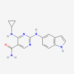 4-(cyclopropylamino)-2-(1H-indol-5-ylamino)pyrimidine-5-carboxamide