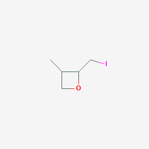 molecular formula C5H9IO B13872027 2-(Iodomethyl)-3-methyloxetane 