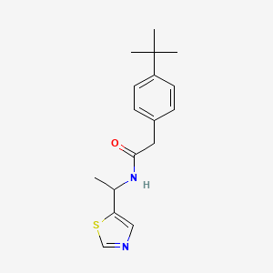 2-(4-tert-butylphenyl)-N-[1-(1,3-thiazol-5-yl)ethyl]acetamide