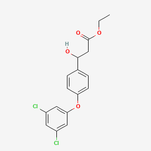 molecular formula C17H16Cl2O4 B13872059 Ethyl 3-[4-(3,5-dichlorophenoxy)phenyl]-3-hydroxypropanoate 