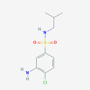 molecular formula C10H15ClN2O2S B1387207 3-Amino-4-chloro-N-isobutylbenzenesulfonamide CAS No. 1040010-60-3