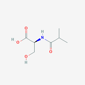 molecular formula C7H13NO4 B1387209 (2S)-3-hydroxy-2-(2-methylpropanamido)propanoic acid CAS No. 1160936-01-5