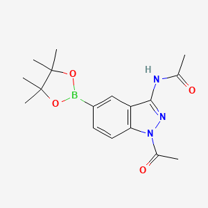 Acetamide,n-[1-acetyl-5-(4,4,5,5-tetramethyl-[1,3,2]dioxaborolan-2-yl)-1h-indazol-3-yl]-