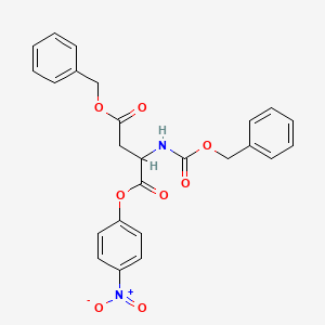 molecular formula C25H22N2O8 B13872126 4-O-benzyl 1-O-(4-nitrophenyl) 2-(phenylmethoxycarbonylamino)butanedioate 