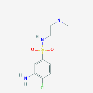 molecular formula C10H16ClN3O2S B1387213 3-Amino-4-chloro-N-[2-(dimethylamino)ethyl]-benzenesulfonamide CAS No. 1040026-00-3