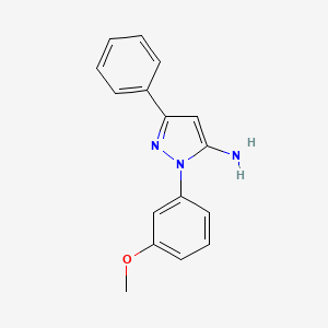 molecular formula C16H15N3O B13872173 1-(3-methoxyphenyl)-3-phenyl-1H-pyrazol-5-amine 