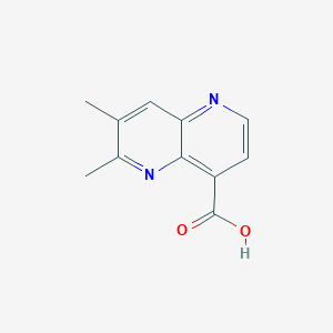 molecular formula C11H10N2O2 B13872188 6,7-Dimethyl-1,5-naphthyridine-4-carboxylic acid CAS No. 1193106-42-1