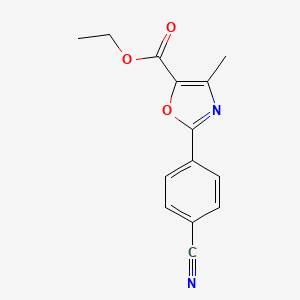 Ethyl 4-methyl-2-(4-cyanophenyl)oxazole-5-carboxylate