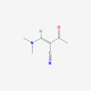molecular formula C7H10N2O B1387221 3-(Dimethylamino)-2-acetylacrylonitrile CAS No. 885121-98-2