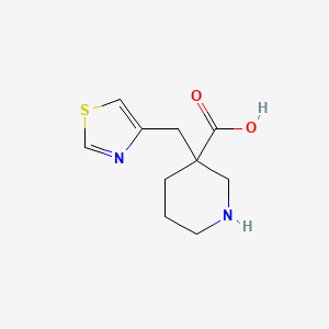 molecular formula C10H14N2O2S B13872220 3-(1,3-Thiazol-4-ylmethyl)piperidine-3-carboxylic acid 