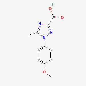 molecular formula C11H11N3O3 B1387223 1-(4-methoxyphenyl)-5-methyl-1H-1,2,4-triazole-3-carboxylic acid CAS No. 92290-22-7