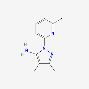 molecular formula C11H14N4 B13872248 4,5-Dimethyl-2-(6-methylpyridin-2-yl)pyrazol-3-amine 