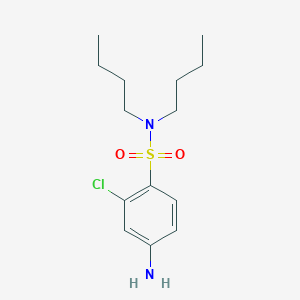 molecular formula C14H23ClN2O2S B13872271 4-amino-N,N-dibutyl-2-chlorobenzenesulfonamide 