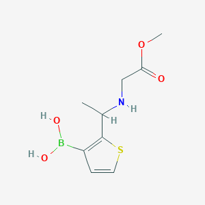 molecular formula C9H14BNO4S B13872288 [2-[1-[(2-Methoxy-2-oxoethyl)amino]ethyl]thiophen-3-yl]boronic acid 