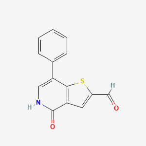 4-oxo-7-phenyl-5H-thieno[3,2-c]pyridine-2-carbaldehyde