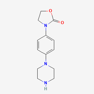 3-(4-Piperazin-1-ylphenyl)-1,3-oxazolidin-2-one