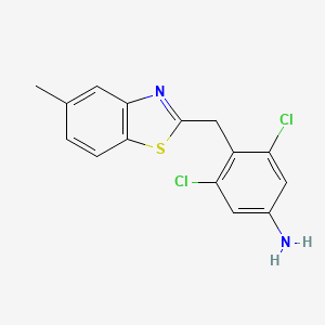 3,5-Dichloro-4-[(5-methyl-1,3-benzothiazol-2-yl)methyl]aniline