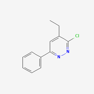 molecular formula C12H11ClN2 B13872355 3-Chloro-4-ethyl-6-phenylpyridazine 