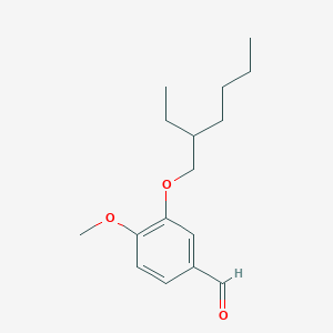 molecular formula C16H24O3 B13872372 3-(2-Ethylhexoxy)-4-methoxybenzaldehyde 