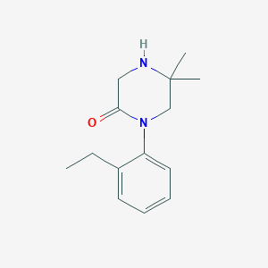 molecular formula C14H20N2O B13872378 1-(2-Ethylphenyl)-5,5-dimethylpiperazin-2-one 