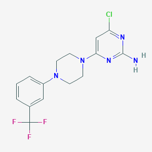 4-Chloro-6-{4-[3-(trifluoromethyl)phenyl]piperazin-1-yl}pyrimidin-2-amine