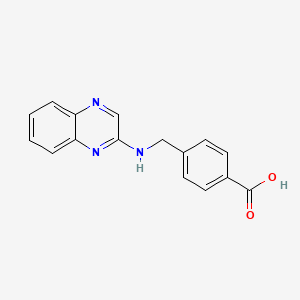 molecular formula C16H13N3O2 B13872411 4-[(Quinoxalin-2-ylamino)methyl]benzoic acid 